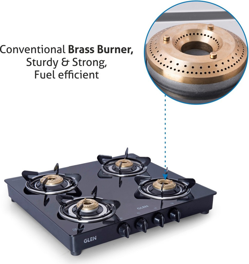 Glen 1044 GT Black Glass Manual Gas Stove Price in India - Buy Glen 1044 GT  Black Glass Manual Gas Stove online at Flipkart.com