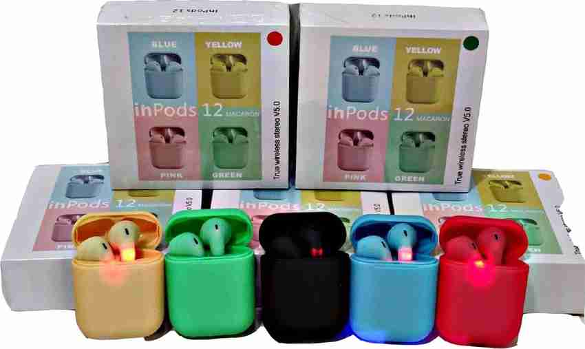 Vrilliance Traders TWS i12 Bluetooth Headset with Mic multi color