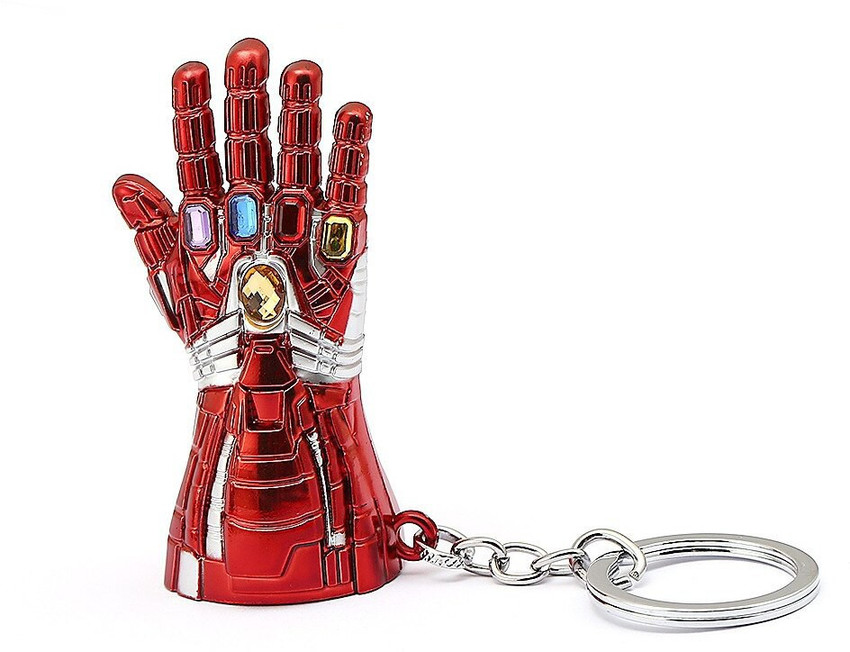 Marvel Avengers Endgame Iron Man Red Infinity Gauntlet Metal Keychain Key  chain