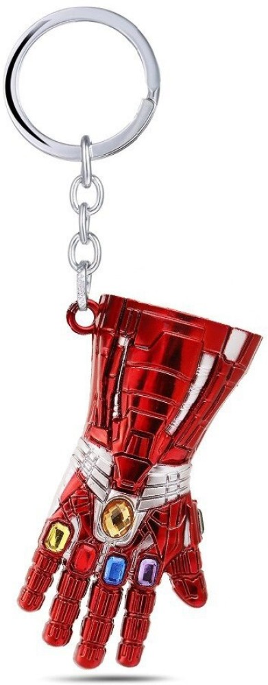 Marvel Avengers Endgame Iron Man Red Infinity Gauntlet Metal Keychain Key  chain