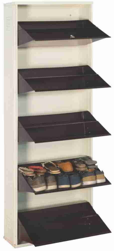 Delite Kom 24 Inches wide Jumbo Five Door Double Decker Powder Coated Wall Mounted Metallic Ivory Coffee Metal Shoe Rack Price in India Buy Delite Kom 24 Inches wide Jumbo Five Door Double Decker Powd...