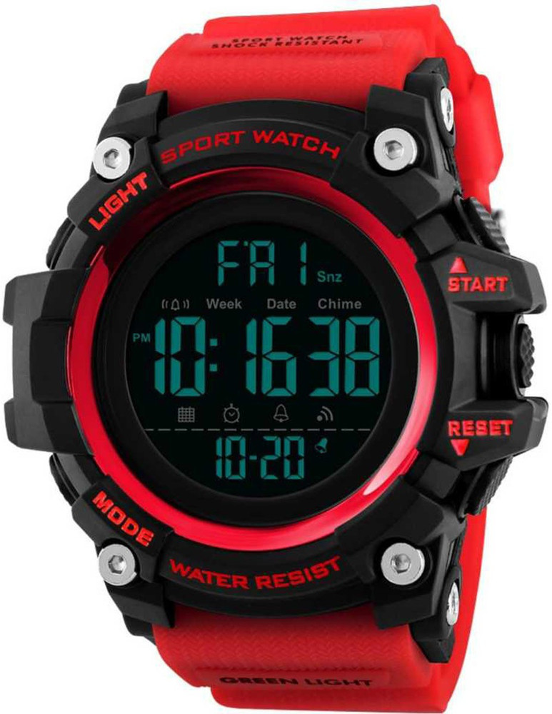 SKMEI Men s Watch 1384 Red M1 Analog Digital Watch For Boys Buy SKMEI Men s Watch 1384 Red M1 Analog Digital Watch For Boys New Arrival RED Colour Water Resistant Sports Chronograph Multifunctional Du...