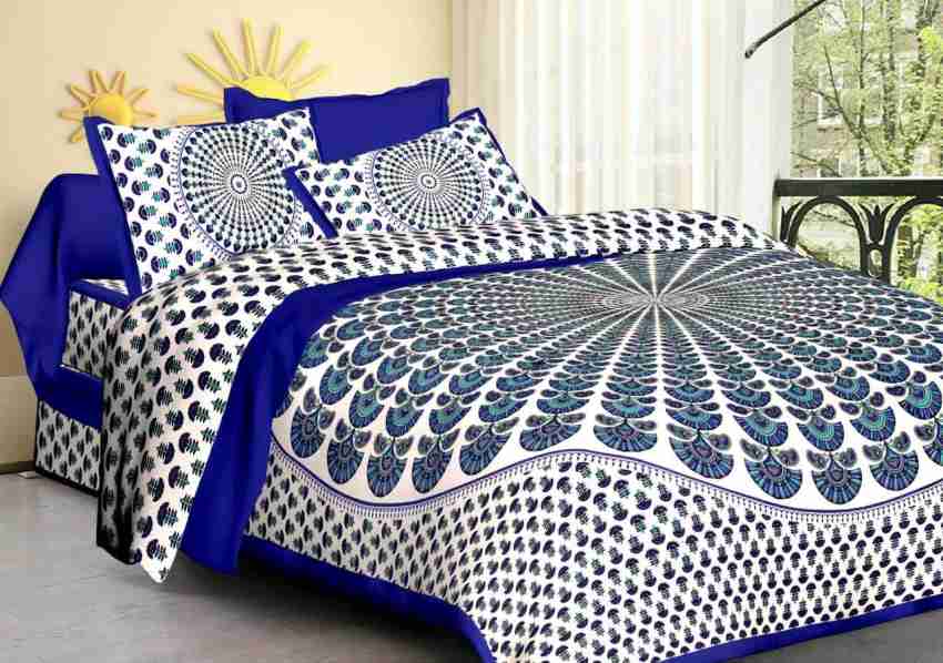 CCC 144 TC Cotton Double Floral Flat Bedsheet - Buy CCC 144 TC Cotton Double  Floral Flat Bedsheet Online at Best Price in India