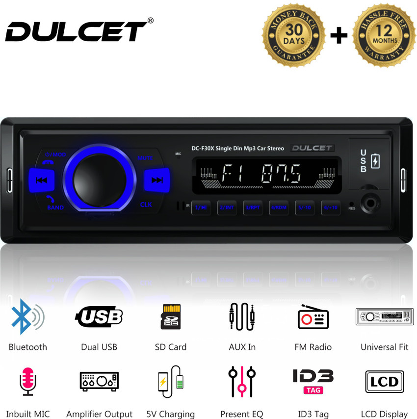 DULCET DC F30X Car Stereo with Dual USB Ports Bluetooth