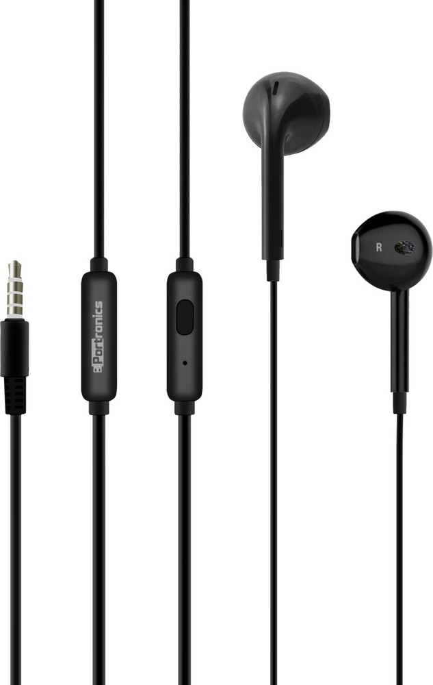 Portronics earphones with mic 2025