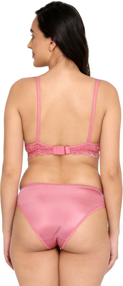 Buy online Pink Solid T-shirt Bra from lingerie for Women by Viral