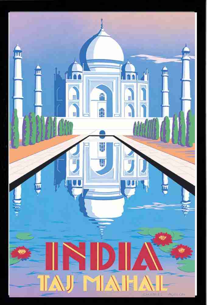 Buy Taj Mahal Blues Folk Art Concert Poster 12x18 Online in India