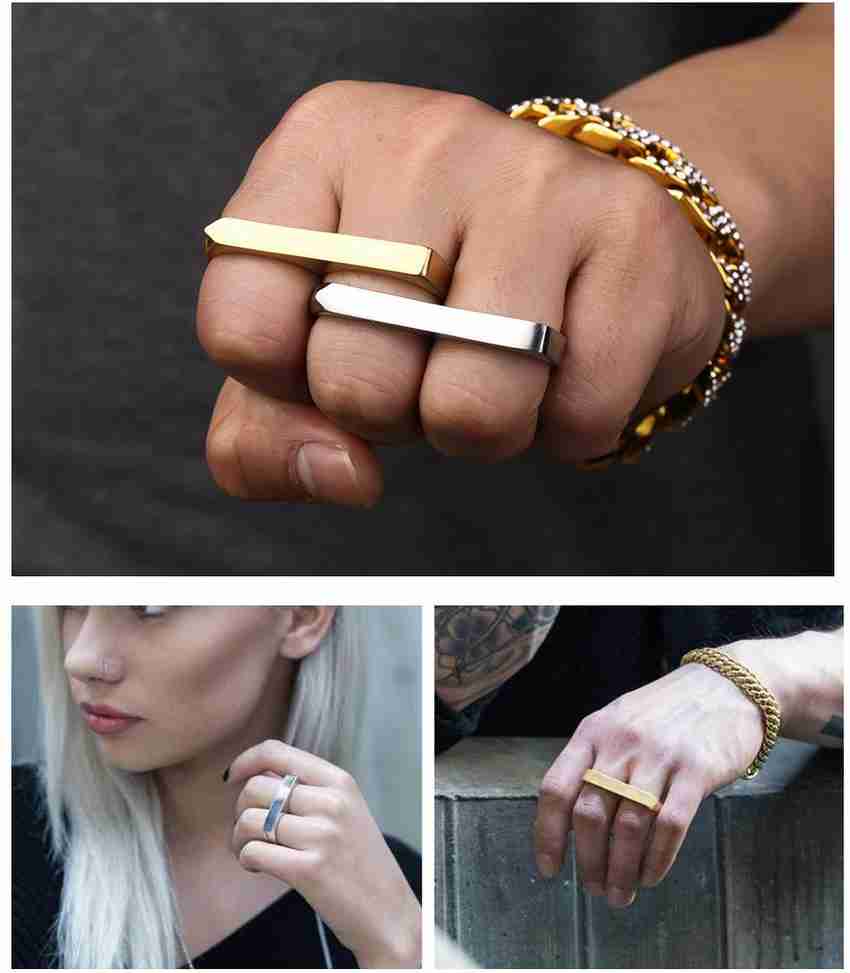 Mens two finger ring sale