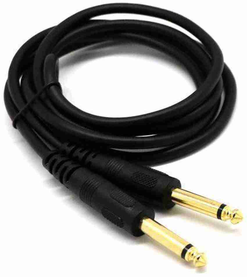 SeCro 6.35mm (1/4 inches) Male Mono Plug to 3.5mm Male Stereo Audio Jack  Cable Laptop -9.8FT [3 Meters] Black