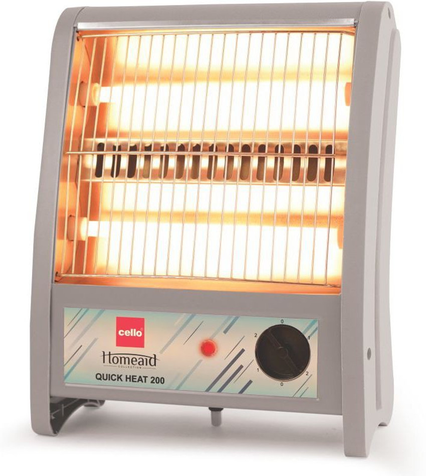 cello Quick Heat 200 Quick Heat 200 400 and 800 Watt Quartz Heater Grey  Quartz Room Heater Price in India - Buy cello Quick Heat 200 Quick Heat 200  400 and 800