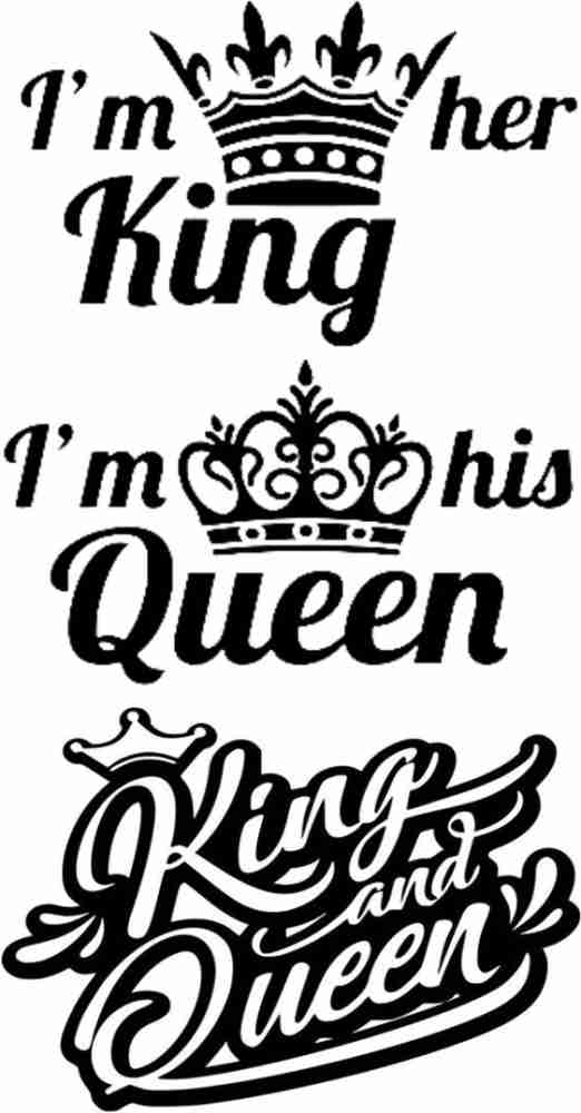 King Queen Crown Temporary Tattoo Sticker Waterproof Men Women