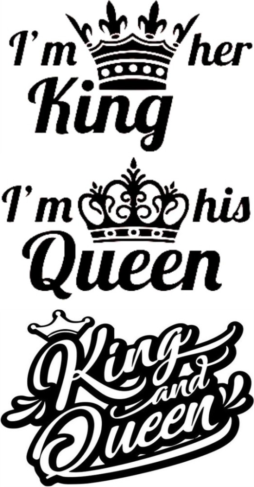Queen King Crown Tattoo Stickers Temporary Tattoos Couple