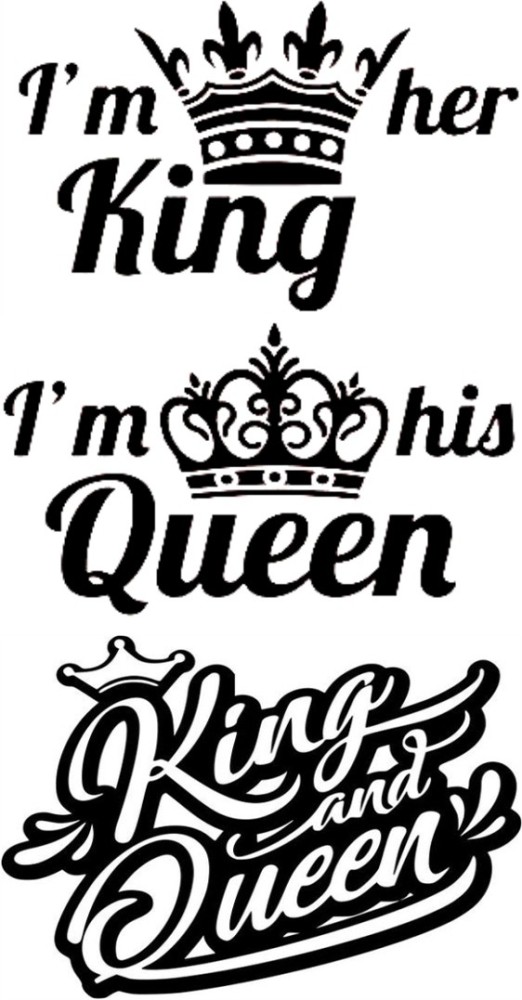 Queen King Crown Tattoo Stickers Temporary Tattoos Couple Tattoo