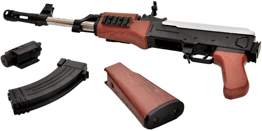 IndusBay AK 47 BB Toy Gun for Boys , 23 Inches Long Army Style Guns & Darts  - AK 47 BB Toy Gun for Boys , 23 Inches Long Army Style .