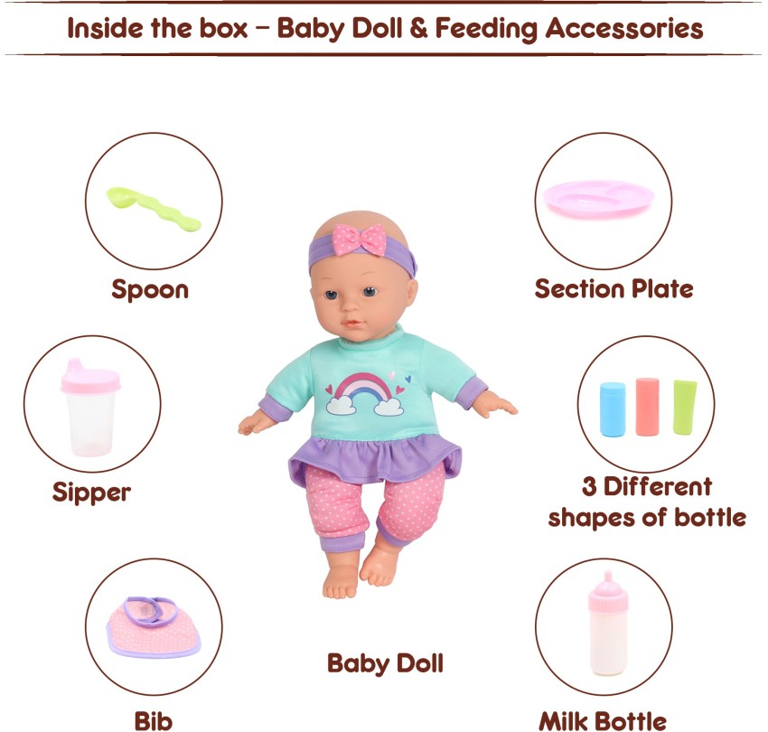 Baby doll 2024 feeding accessories