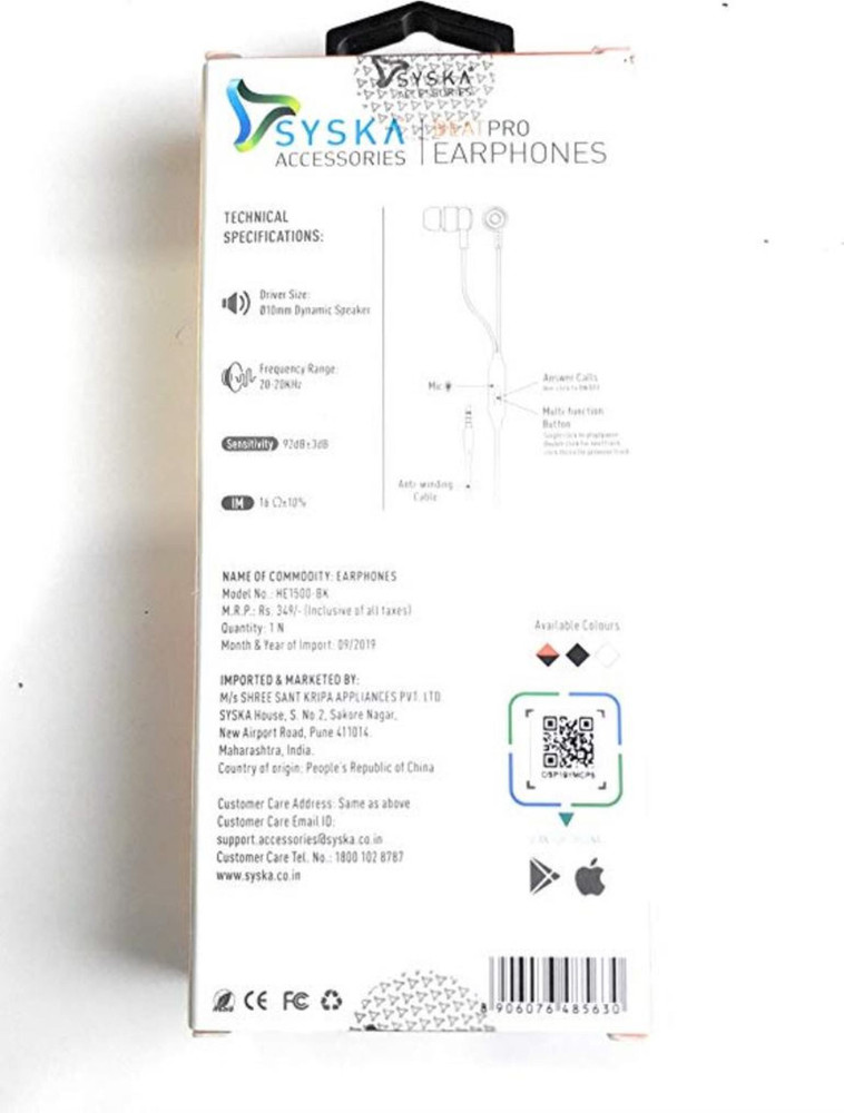 Syska beatpro earphones cheap