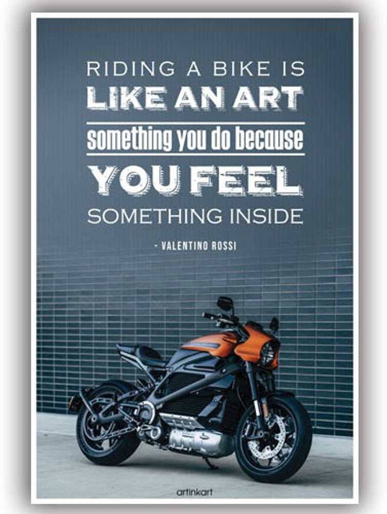 Motivational Poster for Room and Home Boys Riding Bike is Art Print Photographic Paper 12inchx18 inch Unframed Photographic Paper