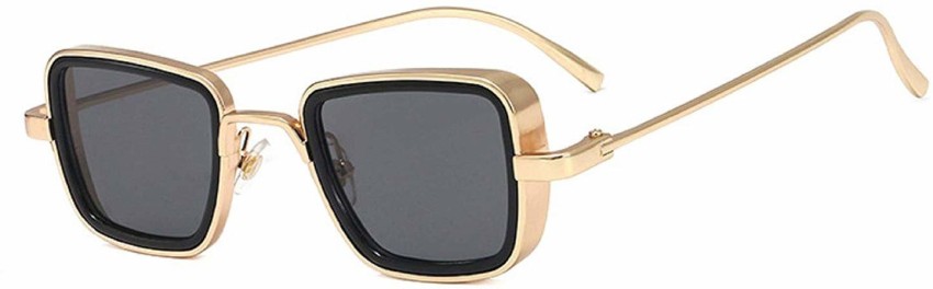 ROZZETTA CRAFT UV Protection Gradient Retro Square Full-Frame Black Sunglasses (Men And Women)
