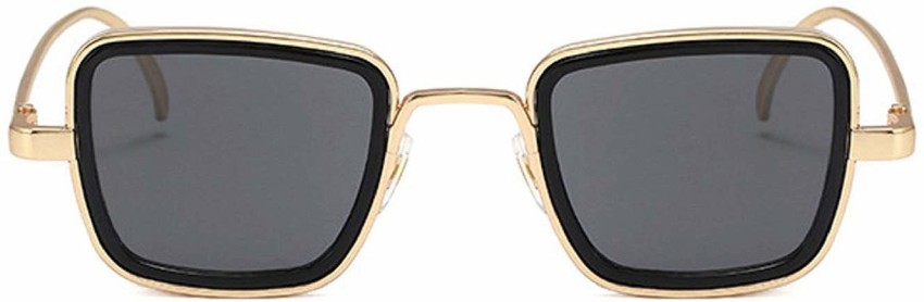 ROZZETTA CRAFT UV Protection Gradient Retro Square Full-Frame Black Sunglasses (Men And Women)