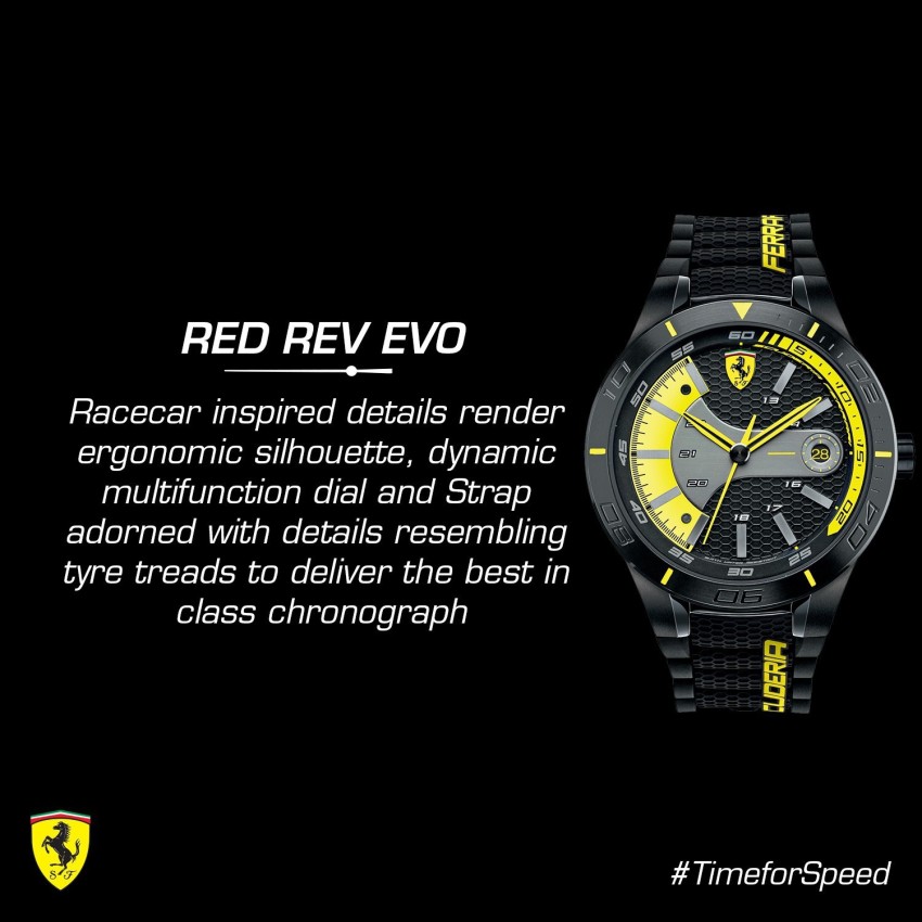 SCUDERIA FERRARI Red Rev Evo Analog Watch For Men