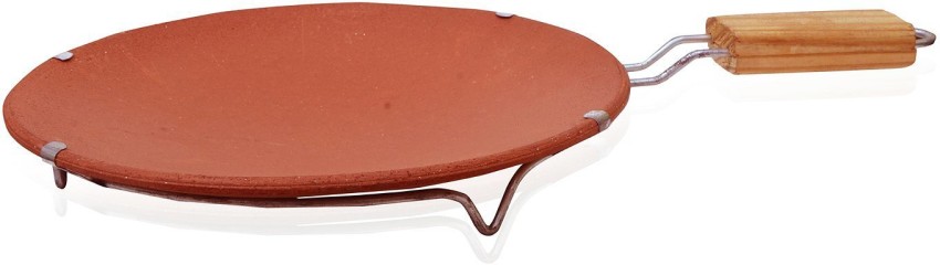 Clay Non-Stick Tawa (With Handle)(10 inch) - Mitticool