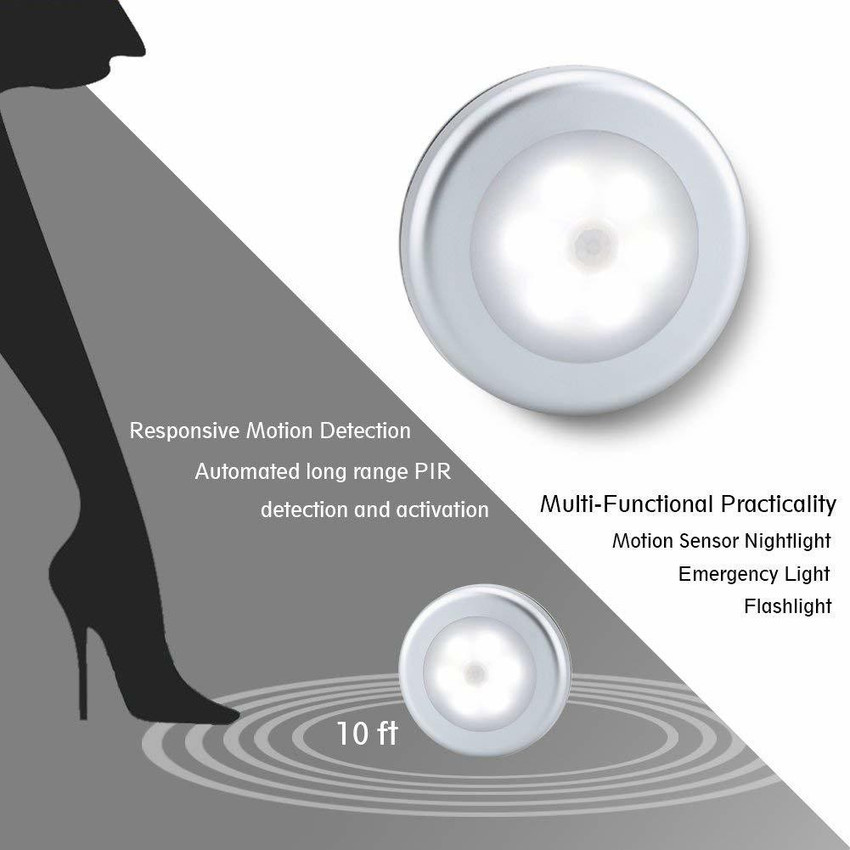 Hoteon Motion Sensor Light Motion Sensing Battery Powered LED