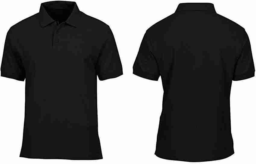 Plain black shop t shirt collar