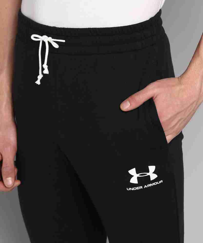 UNDER ARMOUR Solid Men Black Track Pants Buy UNDER ARMOUR Solid