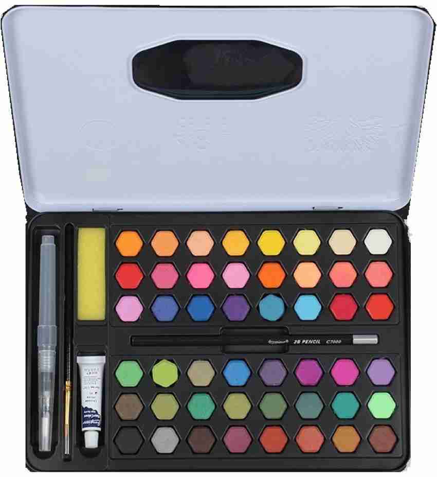 RH Water Color Paint Box with Paint Brush Kit for Beginners 12 Color, Pack  of 1