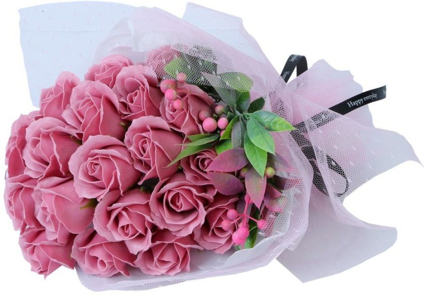 Artificial Flowers Pink Bouquets Box Set for DIY Bridal Wedding
