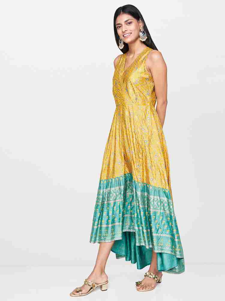 Global desi yellow on sale dress