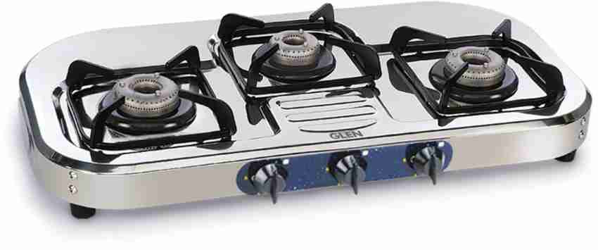 Glen 3 burner gas online stove stainless steel