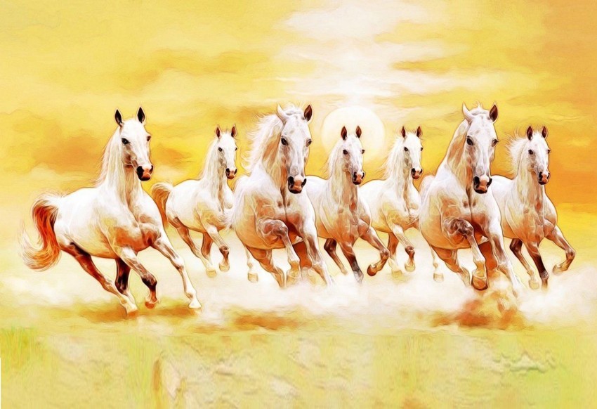 seven running horses wallpaper