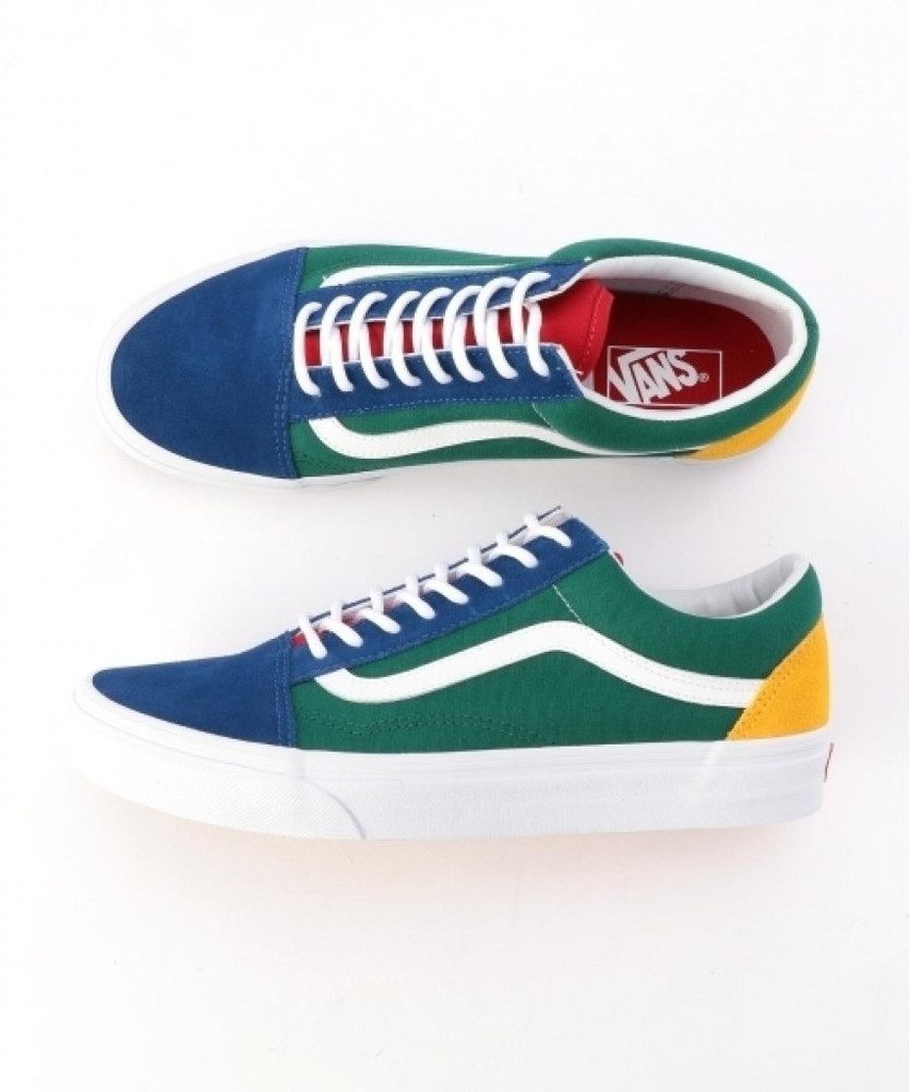 Vans old skool green blue and red online