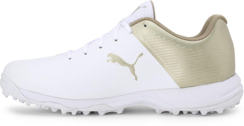 Puma white best sale gold shoes