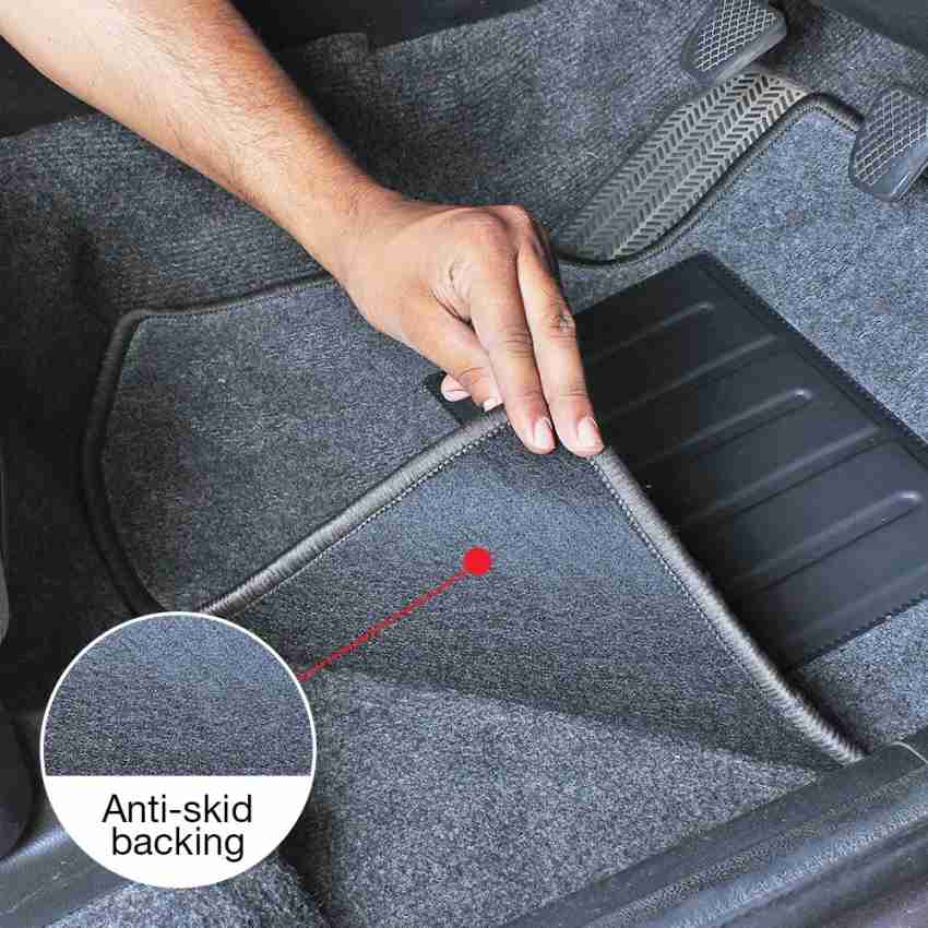 Buy Elegant Cord Black Carpet Car Mat Compatible with Hyundai