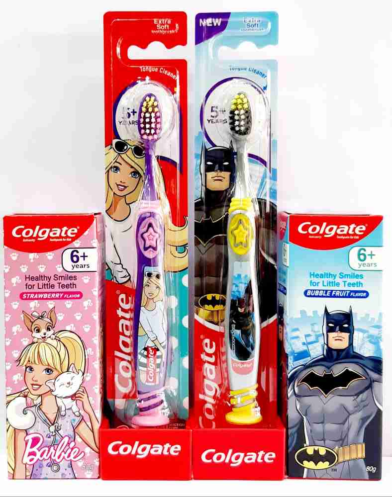 Colgate Kids 5 Years Toothbrush Barbie Batman Each 1 Pc