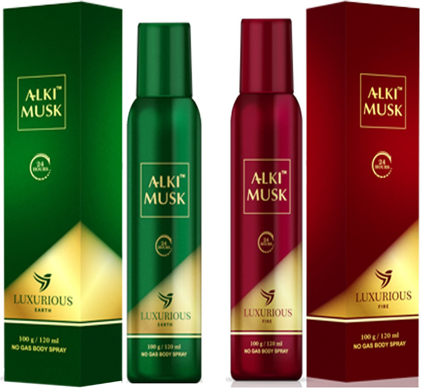 alki musk Fire Earth No Gas Deodorant Spray Perfume Body Spray