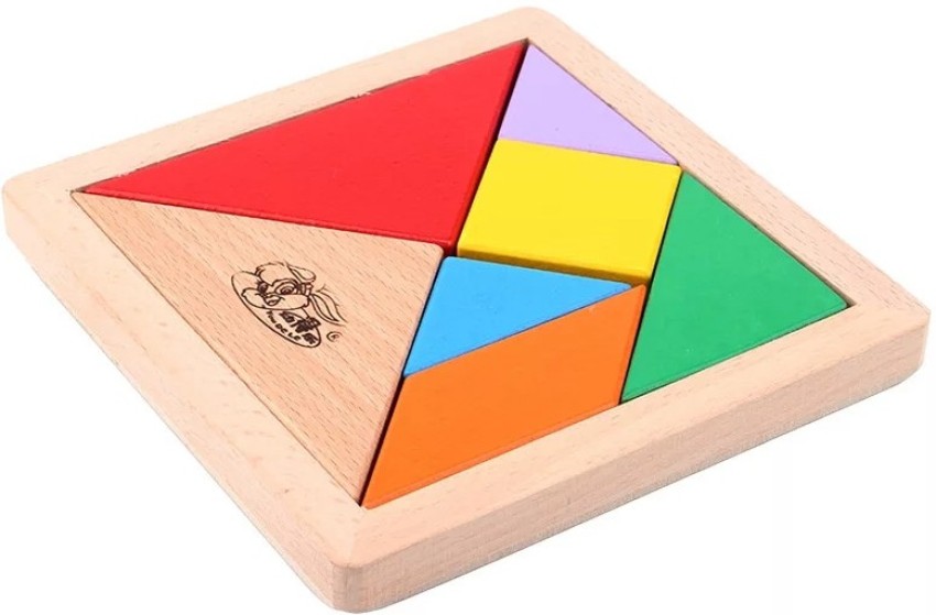 Little Hamlet 7 Piece Wooden Tangram Puzzle for Mind Development