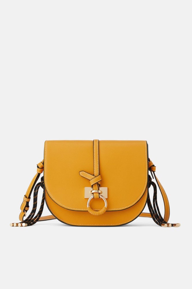 Zara crossbody store bag yellow