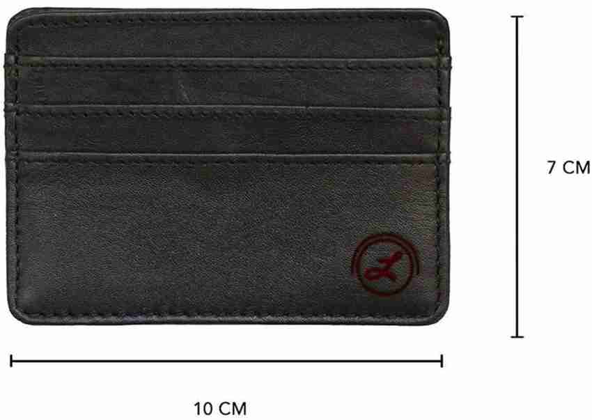 Buy SHDESIGN CRONA Black Bi fold Credit Debit/Card Holder Small Slim  Minimalist Genuine Leather Wallet for Men/Women at