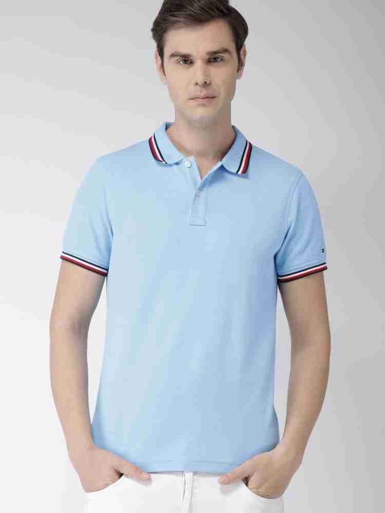 tommy hilfiger light blue polo shirt