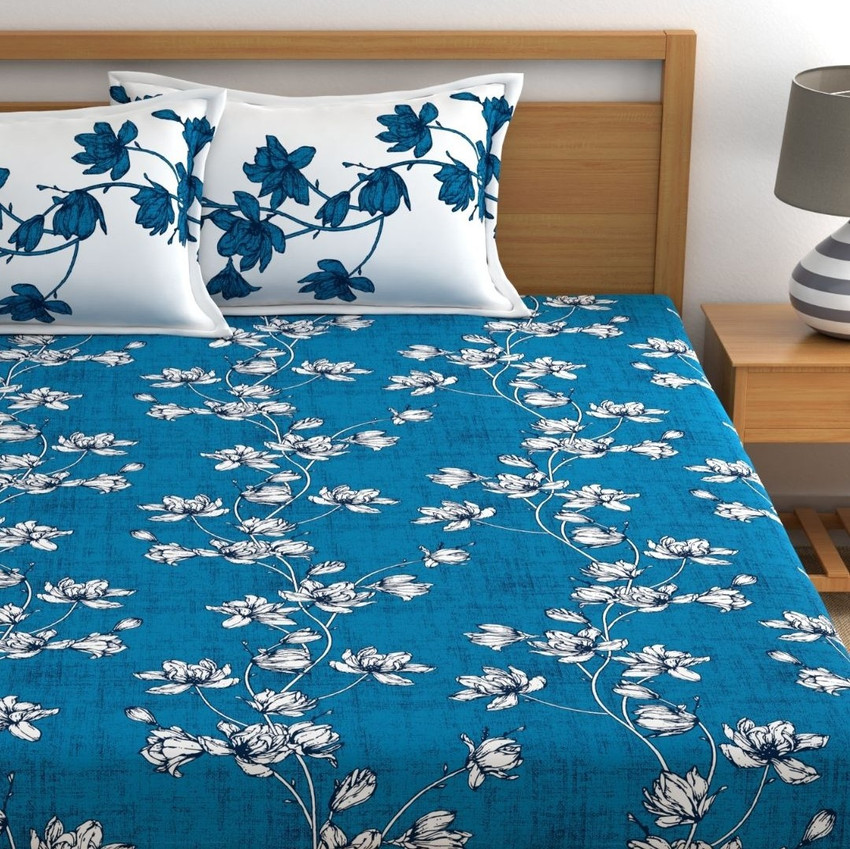 Dreamscape by Decathlon 144 TC Cotton Double Floral Fitted