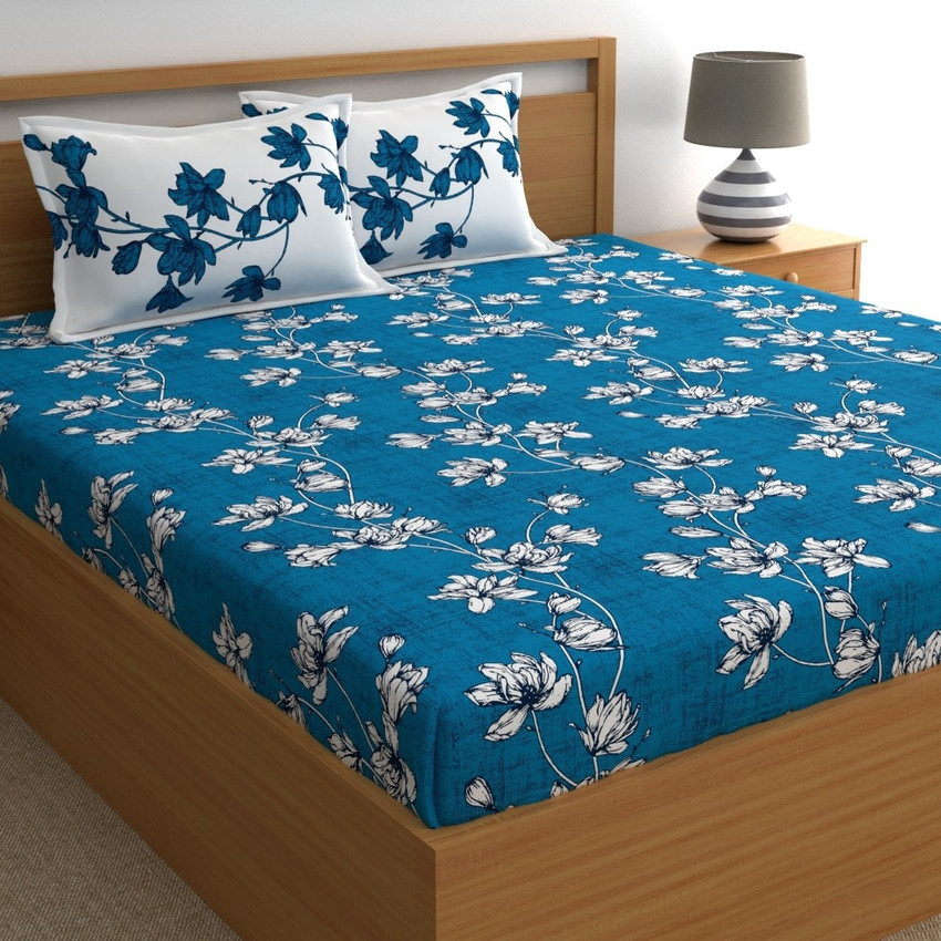 Dreamscape by Decathlon 144 TC Cotton Double Floral Fitted