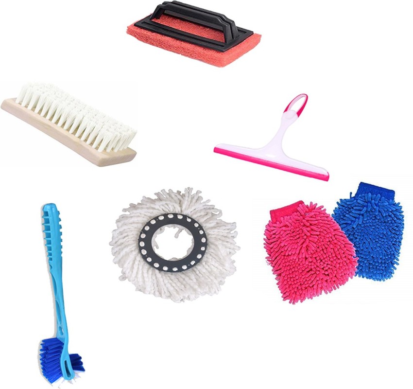 Mohprit Plastic Broom Toilet Brush and Bathroom Scrubber Brush