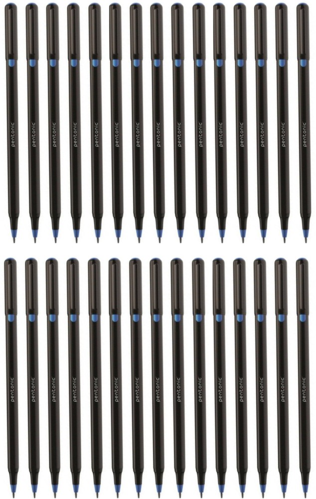 5 x 0.7mm LINC Maxo Fine BLACK Ballpoint Pens Fine Tip Soft Grip Smooth  Writing