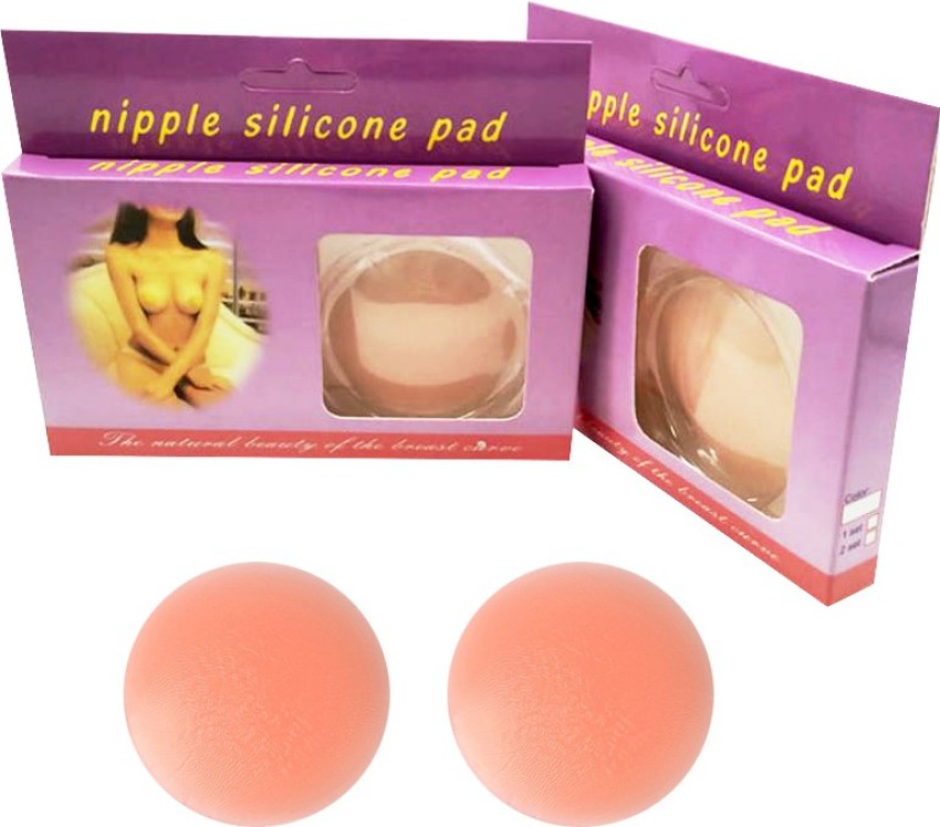 TRK IMPEX Adhesive Reusable Nipple Pads, Silicone Nipple Cover Bra