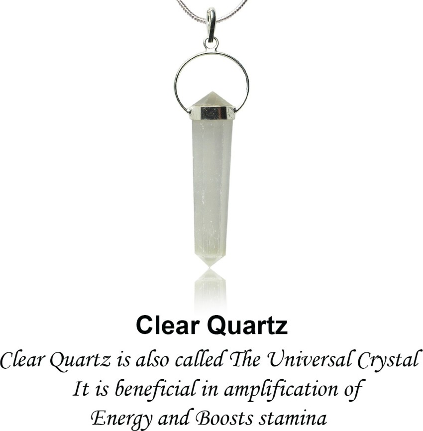 Power Protector: Quartz Crystal Silver Chain Pendant Necklace | Rei of Light Jewelry 16