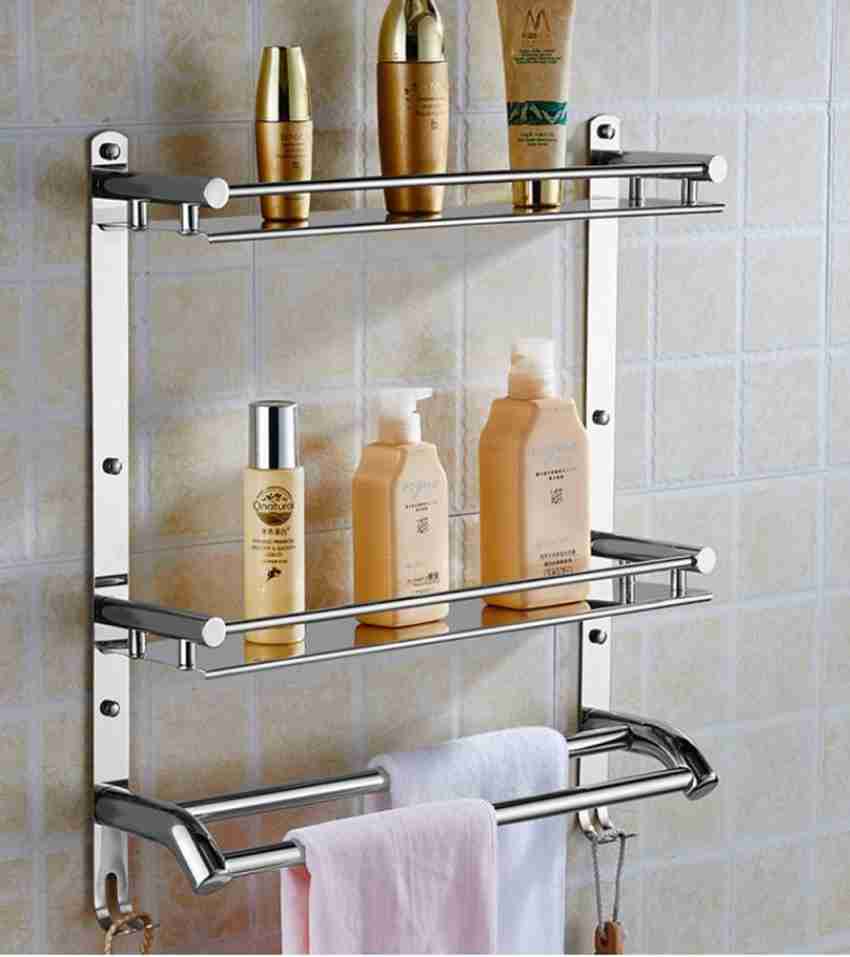 LivesUp Stainless Steel Multi-use Rack, Bathroom Shelf, Soap Stand