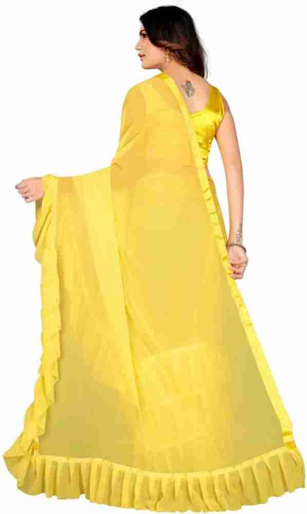 Ruffle saree online flipkart deals